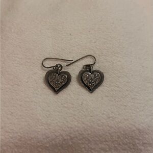 Elegant Silver Heart Earrings